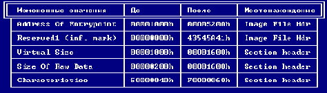 + Заголовки PE-секций +